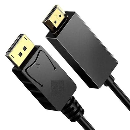 Displayport to HDMI Cable , Display Port (DP) to HDMI Adapter Male to Male Converter for PCs to HDTV, Monitor, Projector -1.5m