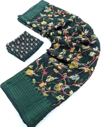 georgette saree with dobby border Chattai border