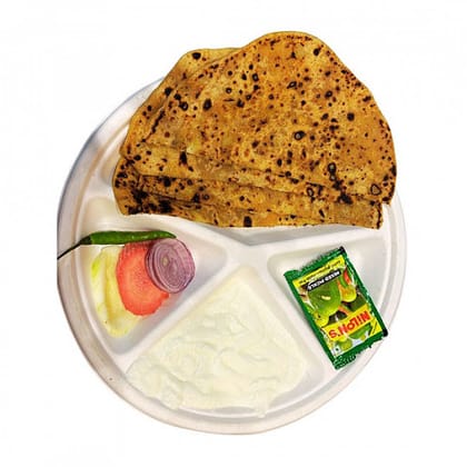 Atta Aloo Parantha (2) + Dahi + Pickle