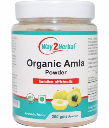 Way2Herbal Organic Amla Powder 200 Gm Pack of 1