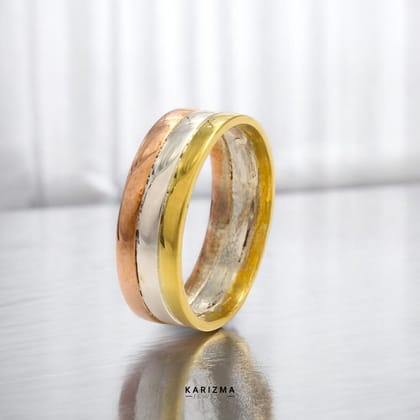 3 Dhattu Gold Silver Copper Ring for Red book remedy - Custom made-USA-5 (IND-9) (Dia-15.8mm)