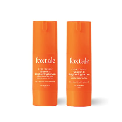 Foxtale Vitamin C Serum 15% L-Ascorbic Acid and 1% Vitamin E Brightening Serum - 30ml Foxtale Vitamin C Serum 15% L-Ascorbic Acid and 1% Vitamin E Brightening Serum - 30ml - 30 ml (Pack of 2)