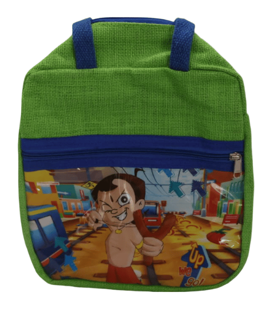 Chota Bheem Green Lunch Bag for Kids - Durable & Fun!