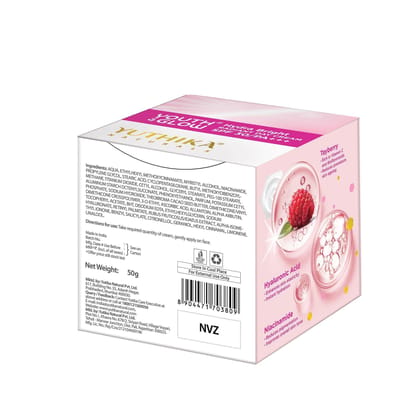 Yuthika Youth & Glow Hydra Bright Radiant Day Cream 50g, SPF30 PA+++ Dermatologically Tested, Tayberry Active Face Cream