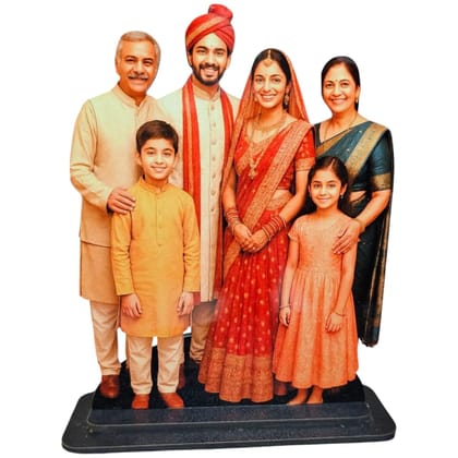 Personalized Wooden Cutout Photo Stand Customized Picture Display  Unique Gift for Special Occasions (Family)