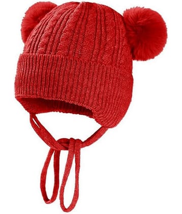 Infispace Pack of 1 Baby Boys Beanies ( Red )