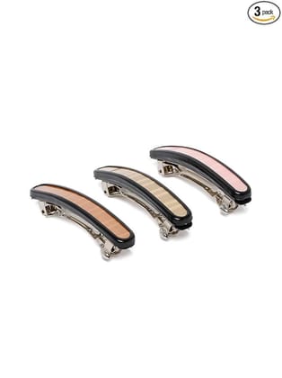 Pack of 3 Handcrafted Solid French Barrettes