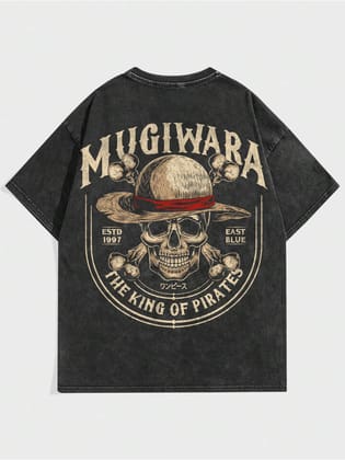 Mugiwara One Piece Oversized T-Shirt-Black / S