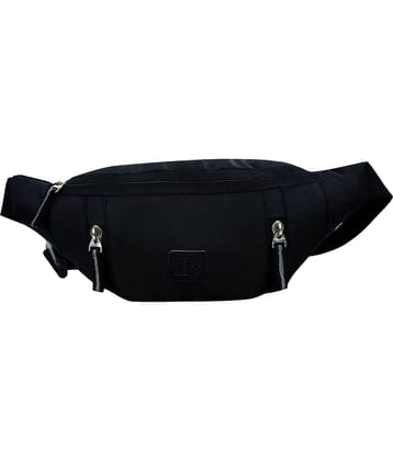 Leather World Polyester Black Waist Pouch