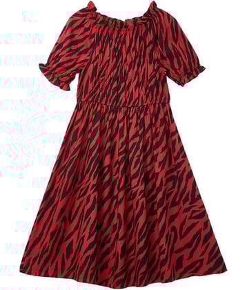 Cub Mcpaws Rayon A-line Dress For Girls ( Pack of 1 , Black )