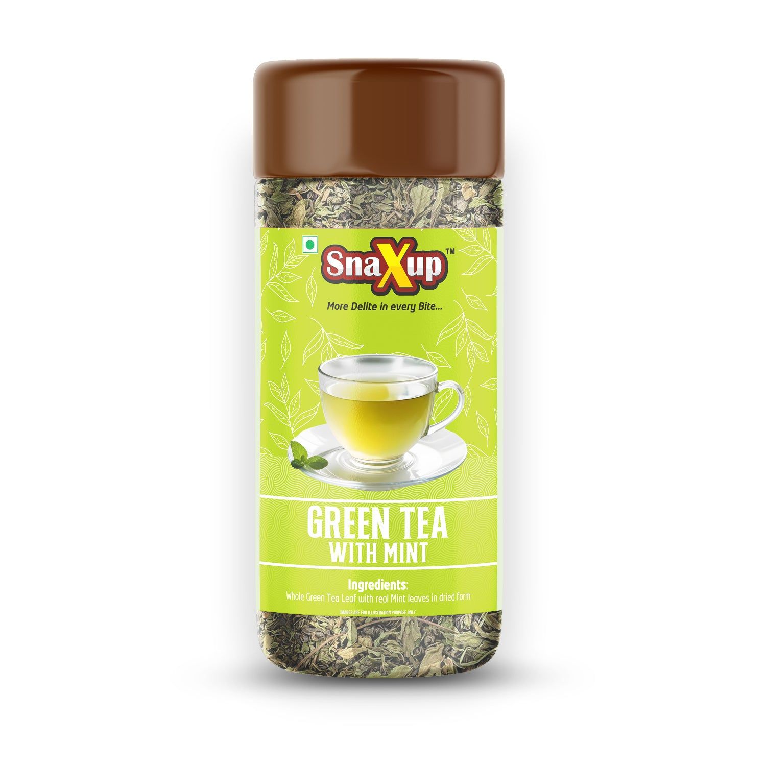 SnaXup Green Tea With Mint Tea 50Gm