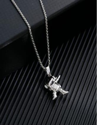 Astro Bolt Pendant-With Box Chain / Silver