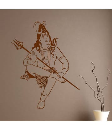 Decor Villa Om shiv ji PVC Wall Stickers