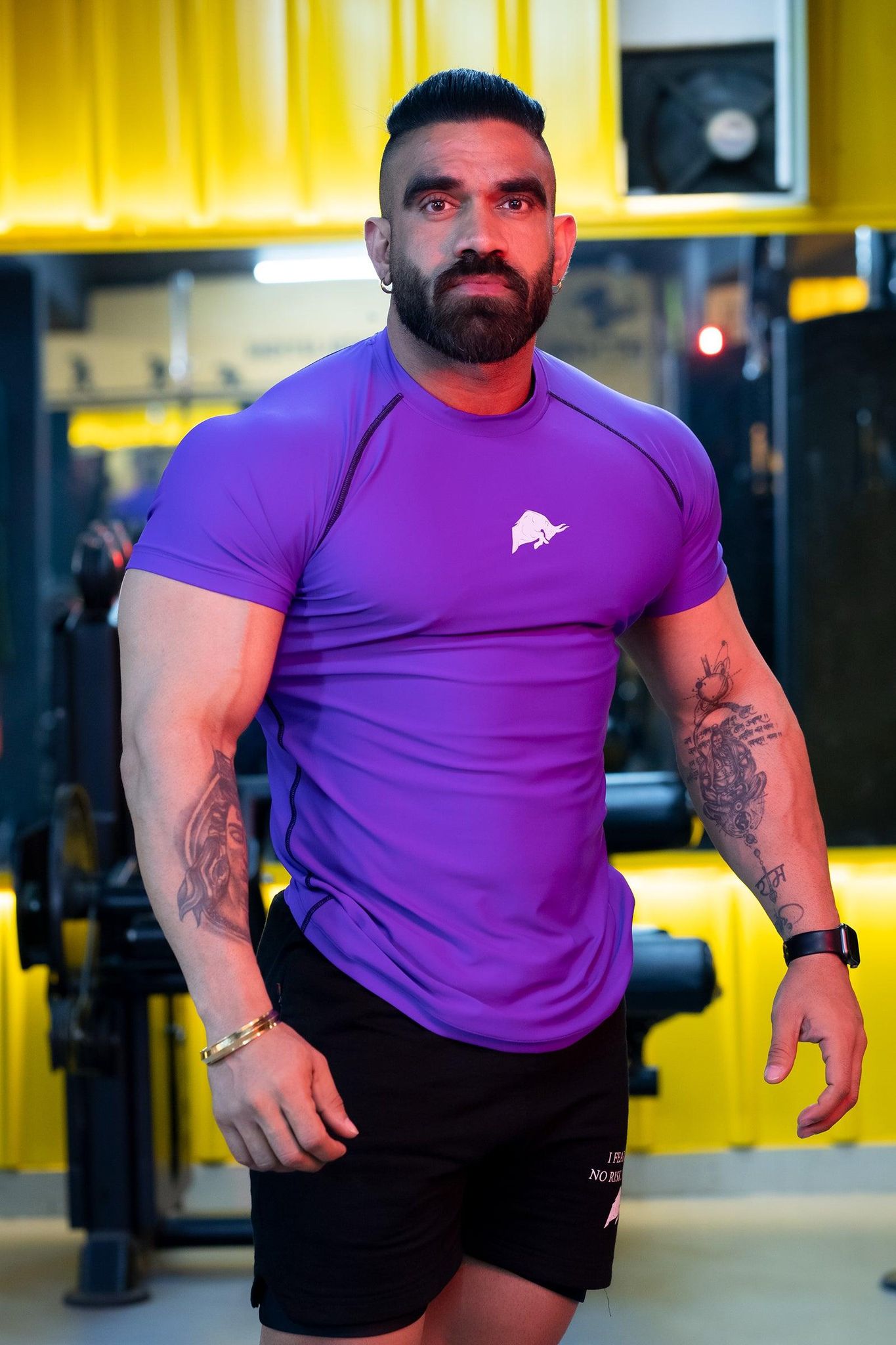 Wild Verve Compression T-shirt (PURPLE)-S