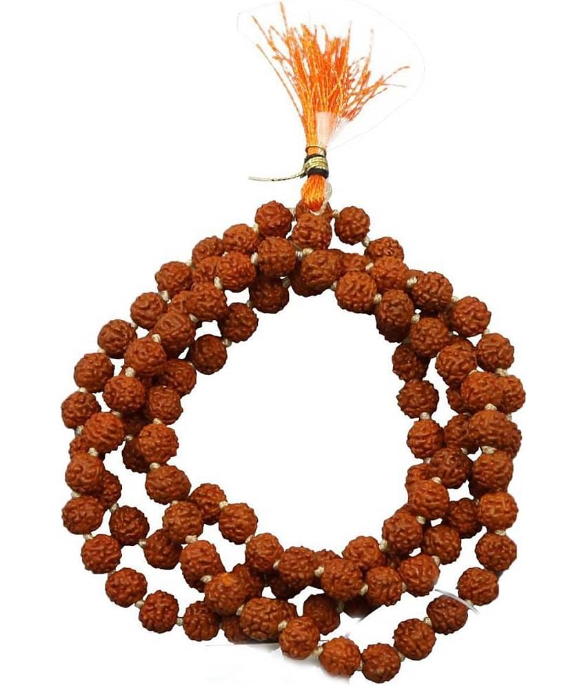 Onnet Original Rudraksha Mala in 5 Mukhi Rudraksha 3 MM Small 108+1 Beads For Japa & Wearing
