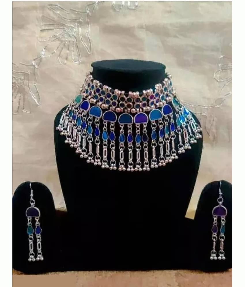 Samridhi DC Silver Alloy Necklace Set ( Pack of 1 )