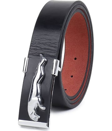 Loopa - Black Faux Leather Men's Casual Belt ( Pack of 1 )