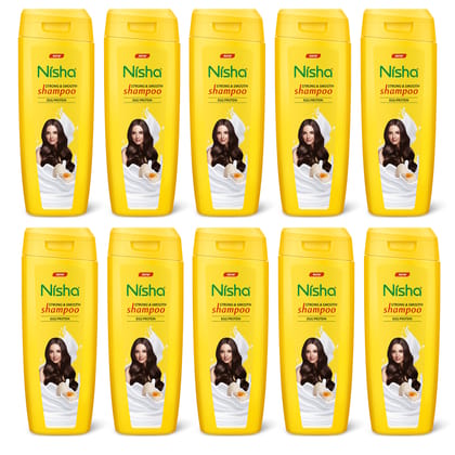 Nisha Egg Protein Shampoo for Strong & Smooth Hair 75ml Pack of 10