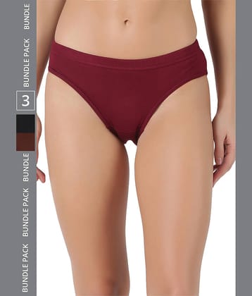 Dollar Lehar Super Combed Cotton Women's Solid Hipster Panty - Pack of 3 - (Colour May Vary)