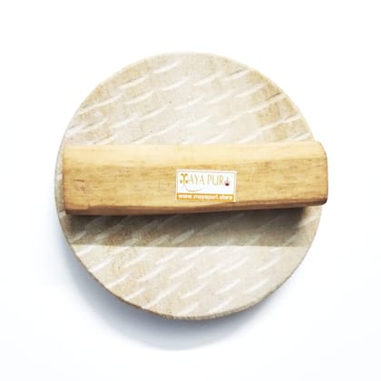 MAYAPURI Natural Sandalwood Board/Chandan Pata with 1 Chandan Stick, Board Size: 4 inch