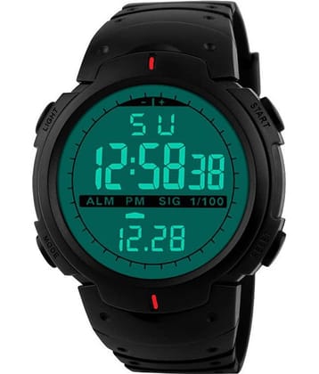 Renaissance Traders - Black PU Digital Men's Watch