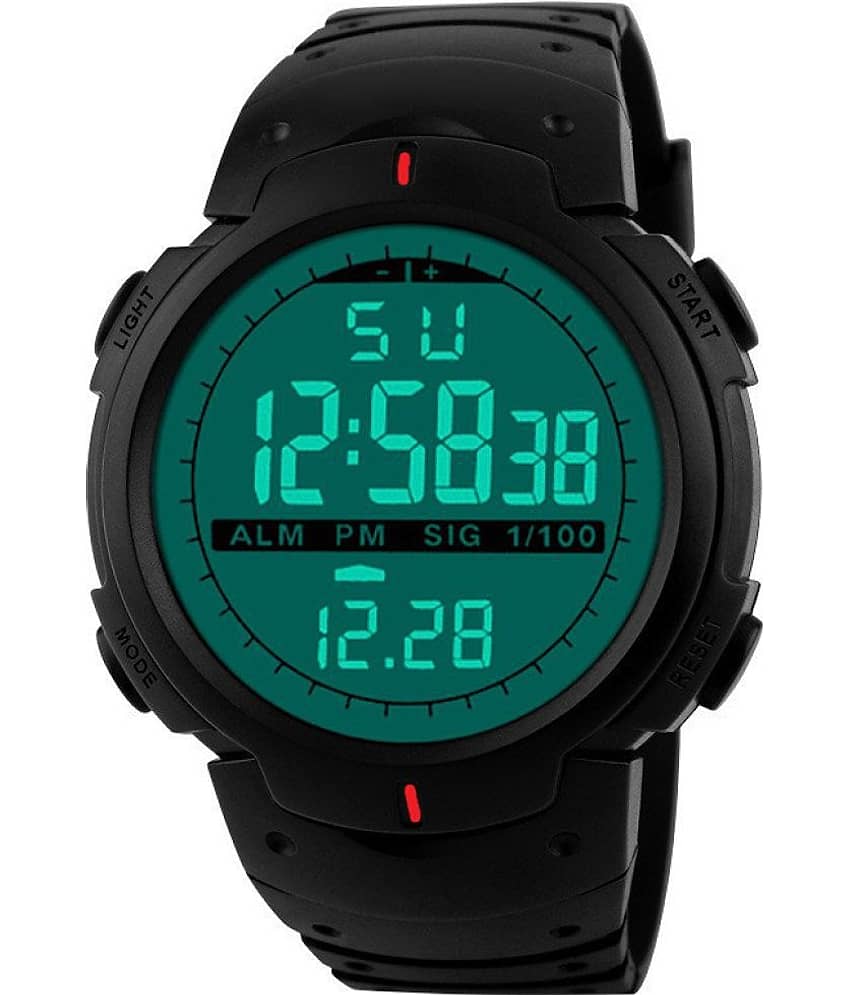 Renaissance Traders - Black PU Digital Men's Watch