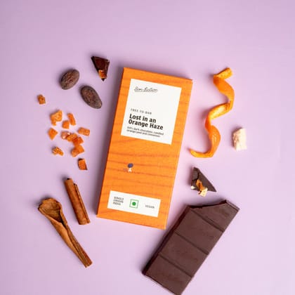 Bon Fiction Lost In An Orange Haze (Mini) - Dark Orange Cinnamon Chocolate, 21 gm