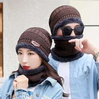 Eastern Club Unisex Brown Woolen Winter Cap (Pack of 2)