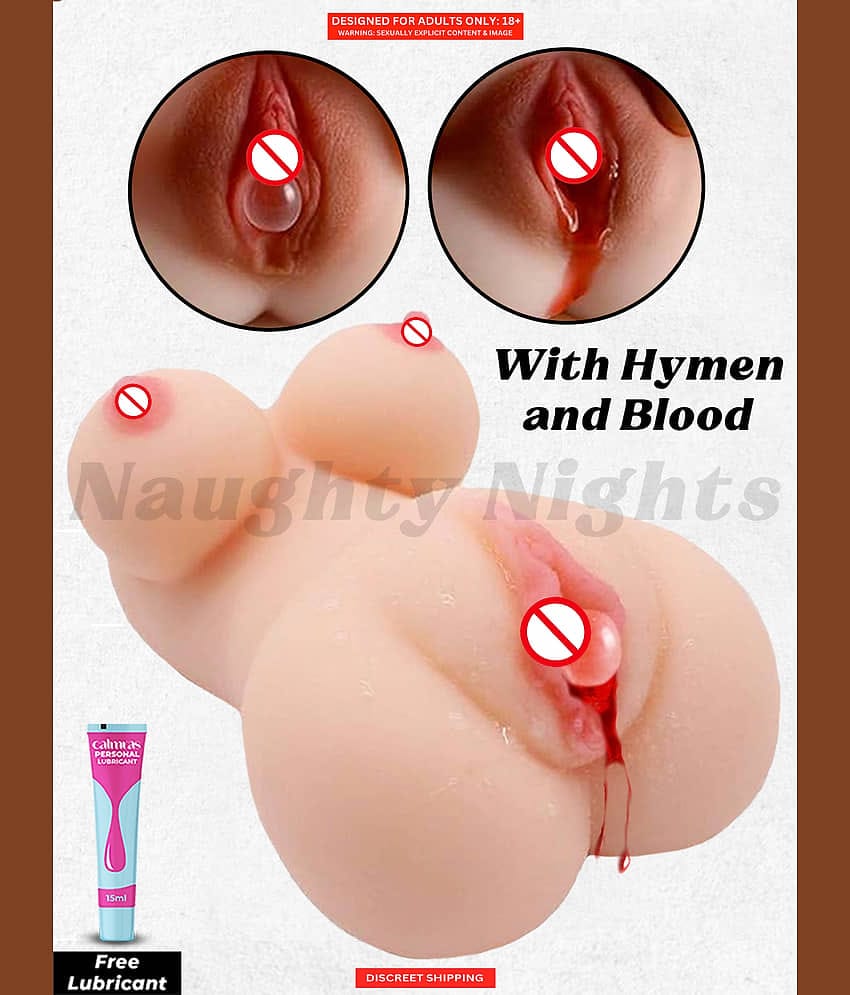 Silicon Made Pocket Sex Doll Masturbator For Men By Naughty Nights + Free Kaamraj Lubricant