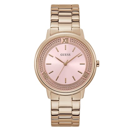 Guess Women 42 mm Pink Dial Analog Watch- U1406L3M-Pink