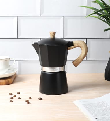 NATURALLYOURS ALUMINIUMWARES - MOKA POT COFFEE MAKER 300 ML (black)