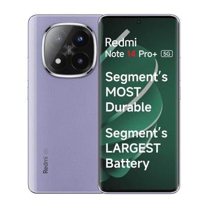 Redmi Note 14 Pro+ 5G Prime Edition (Phantom Purple, 8GB RAM, 128GB Storage) | Snapdragon 7s Gen 3 Processor | AMOLED Display | Dual Nano-SIM | 6200mAh Battery | Corning Gorilla Glass Victus 2 Redmi Note 14 Pro+ 5G Prime Edition (Phantom Purple, 8GB RAM,