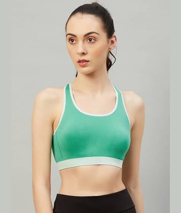 C9 Airwear - Green Nylon Removable Padding Women's Sports Bra ( Pack of 1 )