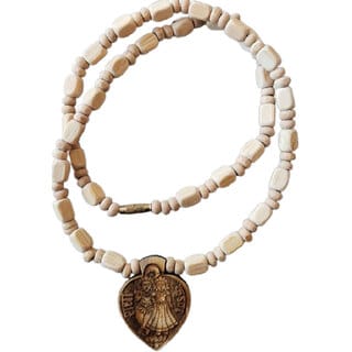 Radha Krishan Ji Wood Locket 100% Original Beads Wood Chain Beads Wood Necklace