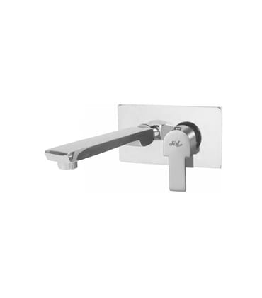 Dras Pro Bright Gold Exposed parts of Single Lever Wall Mounted Concealed Basin Mixer with Straight Round Spout
