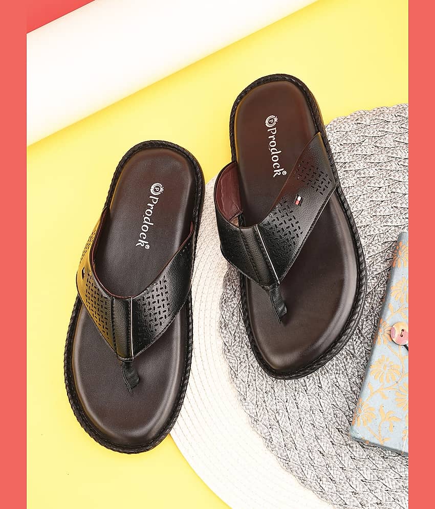 PRODOCK Black Men's Thong Flip Flop