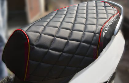 Mototrance PU Leather Designer Bike Scooter Seat Cover (MTSC-304) for PIAGGIO Vespa-Black Red