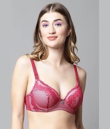 PrettyCat Lace Lightly Padded Women's T-Shirt Bra ( Blue )