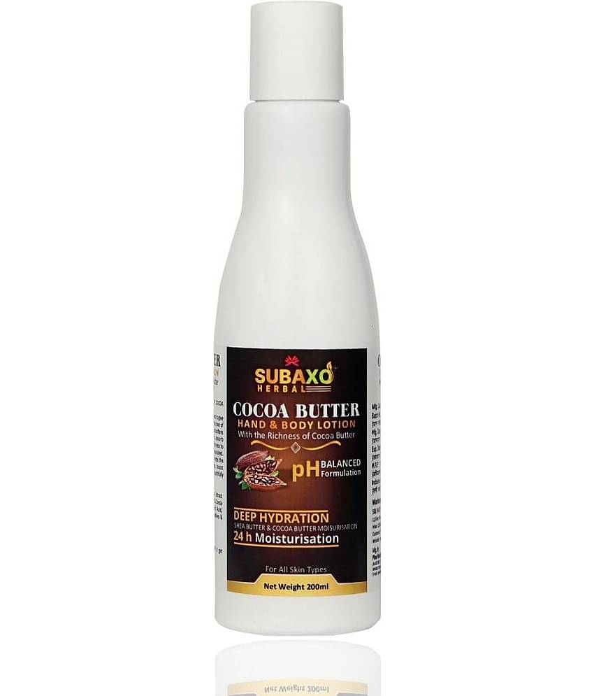 Subaxo Cocoa Butter Body Lotion Cocoa Butter Shea Butter Lotion