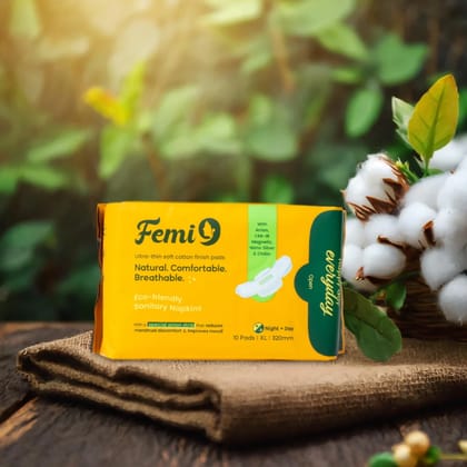 Femi9 320 mm | Extra Large-Heavy Flow  Sanitary pad | Pack of 10