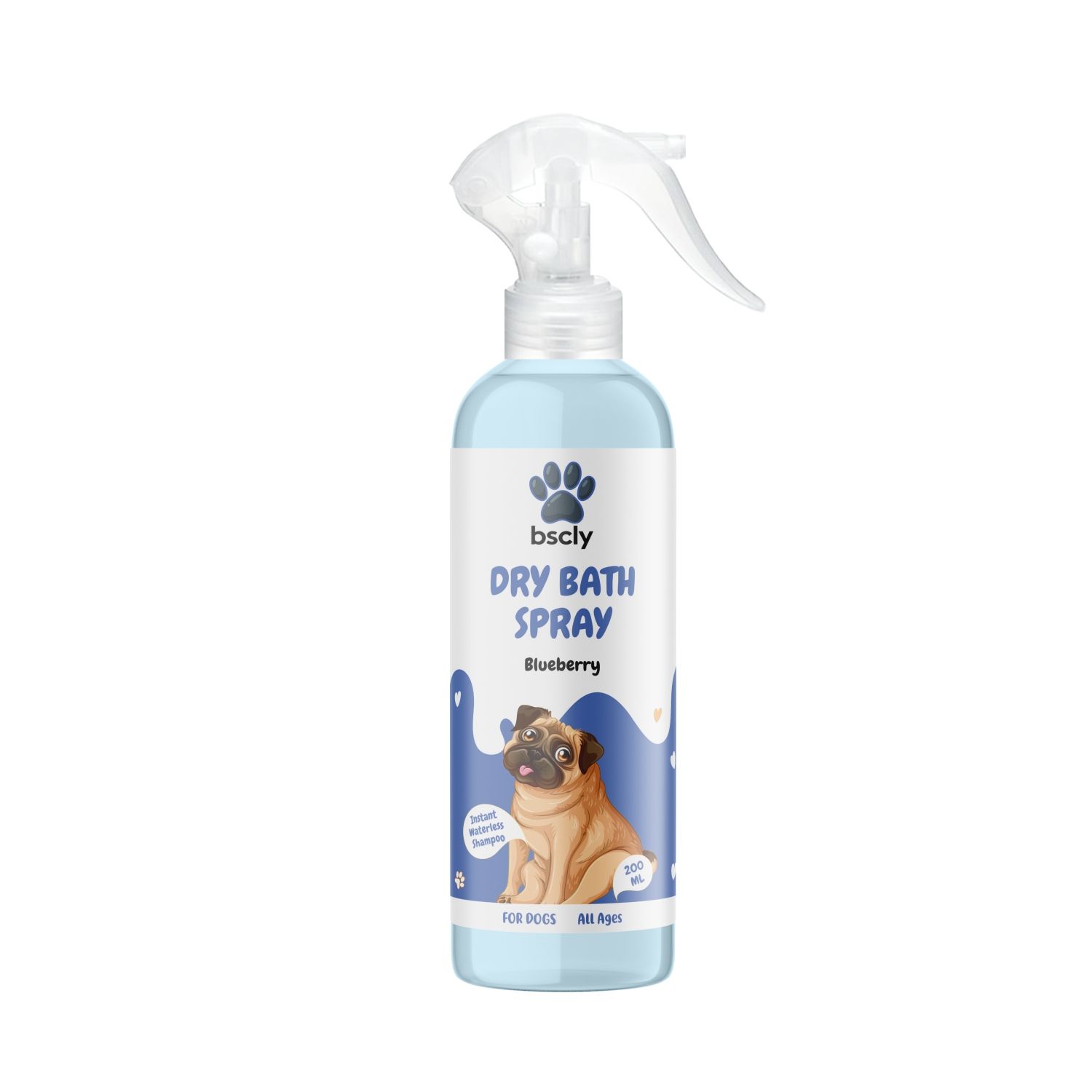 Bscly Dry Bath Spray  Blueberry, 200 ml