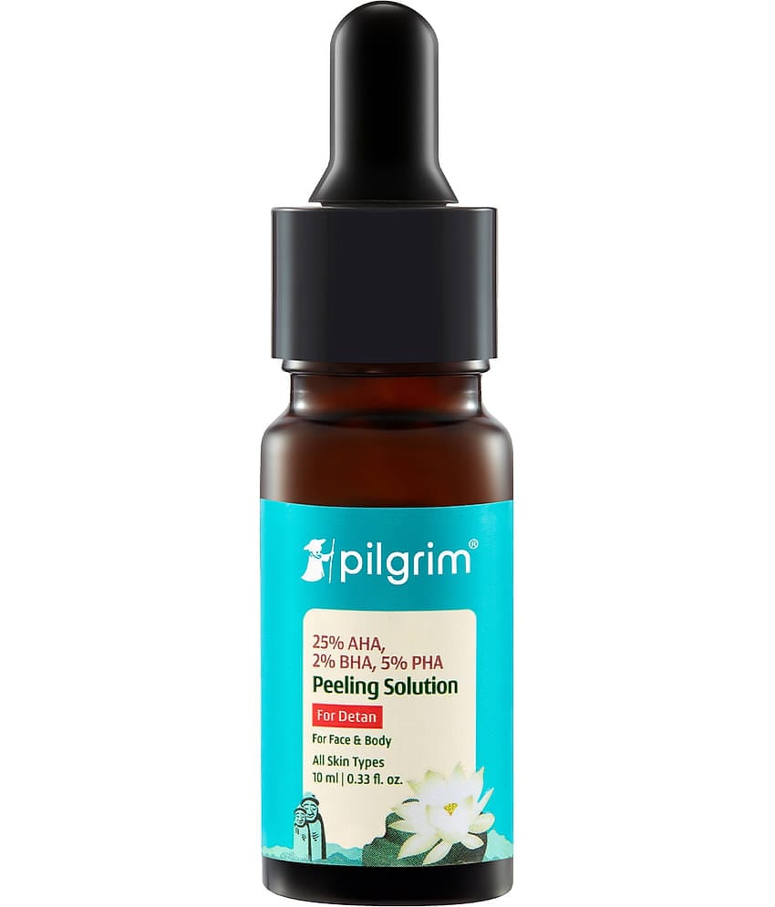 Pilgrim 25% AHA, 2% BHA, 5% PHA Face Serum, Peeling Solution For Detan, 10ml