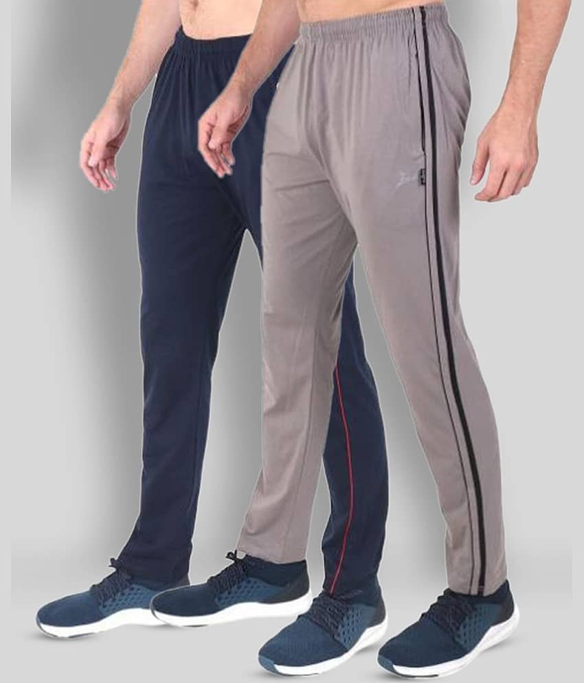 Zeffit - Multicolor Cotton Blend Men's Trackpants ( Pack of 2 )