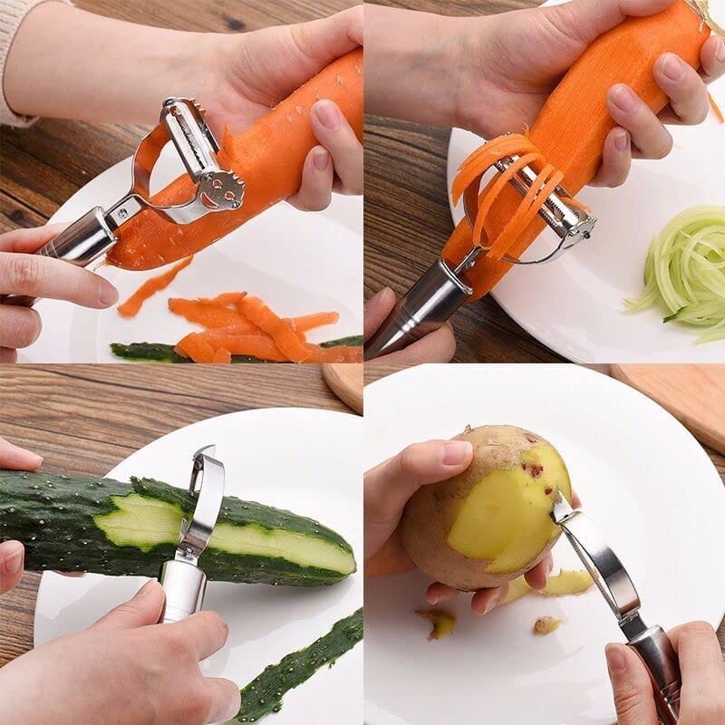 Durable Stainless Steel 3-Piece Kitchen Peeler & Corer Set