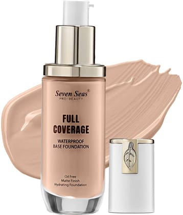 Seven Seas Full Coverage Waterproof Oil Free Matte Finish Hydrating Foundation (Natural)