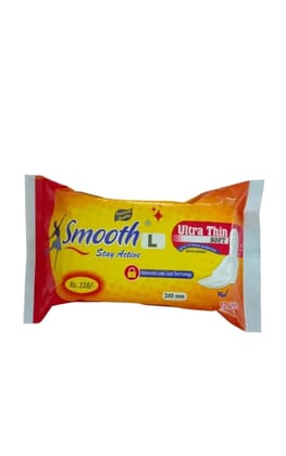Ultra Thin Soft Sanitary Pads with Wings, L 12 Pcs