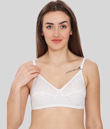 ILRASO Cotton Blend Non Padded Women's T-Shirt Bra ( White )
