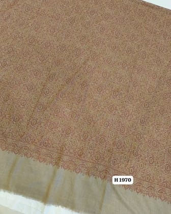 Pure Kashmiri Pashmina Sozni Jama Shawl – Handwoven Resham Thread Embroidery | Luxury Wool Wrap by Heritage Design Inc