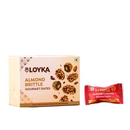 Loyka Almond Brittle Dates (12 pc) | Caramelized Almonds & Dates | Premium Gifting Loyka Almond Brittle Dates (12 pc) | Caramelized Almonds & Dates | Premium Gifting