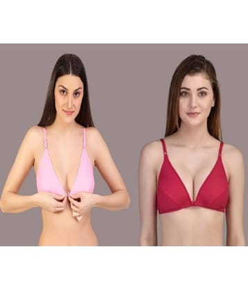 Desiprime Pack of 2 Cotton Non Padded Women's Everyday Bra ( Multicolor )